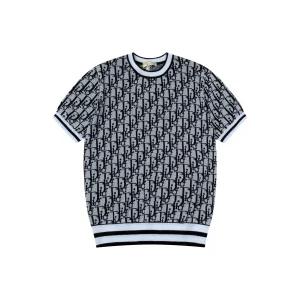 Luxury Aaa Dior Jacquard Short-Sleeved Shirts