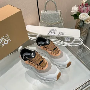 Reps Designer Loewe Running Shoes Orange Polyester Mesh Patch