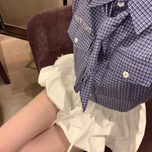 1:1 Miu Miu Plaid Shirt