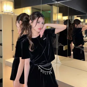 Aaa Designer Miu Miu Velvet Shorts