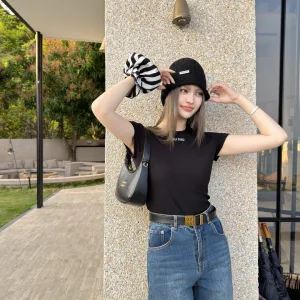 Designer Aaa Miu Miu Short Sleeves