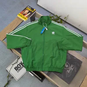 High Quality Super Clone Adidas Coat Red Woven Fabric