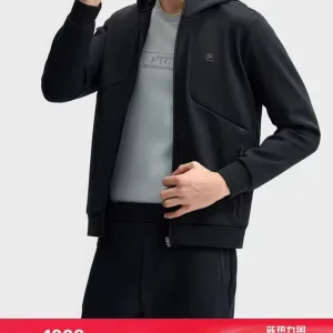 Luxury Fila Jacket Red Professional Outdoor Vibe Spring Autumn Slim Fit 3D Logo
