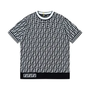 Aaa Fendi Breathable Fabric Short-Sleeved T-Shirt