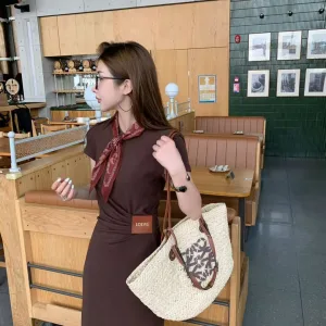 Luxury 1:1 Loewe Leather Dress