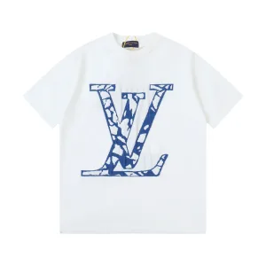 Luxury Louis Vuitton Jacquard Short-Sleeved Shirts
