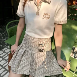 1:1 Dior Jacquard Short-Sleeved Shirts