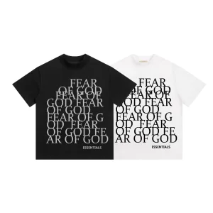 Designer Fear Of God Cotton Short-Sleeved T-Shirt