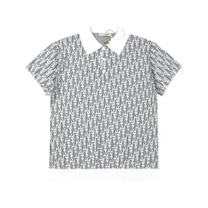 Designer Aaa Dior Jacquard Short-Sleeved Shirts