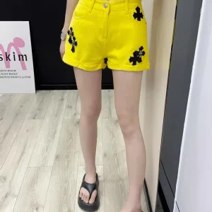 Designer Chrome Hearts Denim Shorts