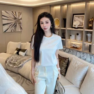 Designer High Quality Valentino Stone Short Sleeves