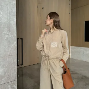 Designer Loewe Cotton Long-Sleeved Shirt