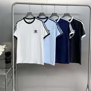 High Quality Adidas Short-Sleeved T-Shirt Red Summer