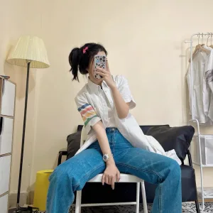 Designer Super Clone Thom Browne Short-Sleeved Shirt Brown Spring Summer