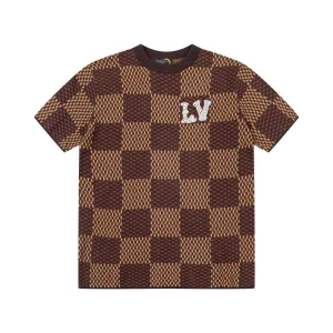 1:1 Louis Vuitton Jacquard Short-Sleeved Shirts