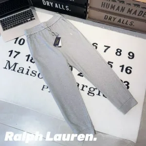 Luxury Ralph Lauren Sweatpants Ash Fleece Fabric