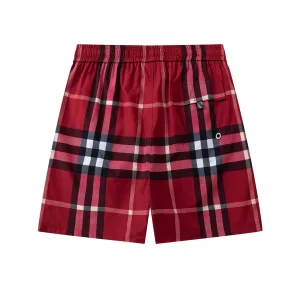 Luxury Burberry Shorts Polyester Fiber Mesh Quick-Drying Summer Side Pockets