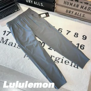 AAA Lululemon Sweatpants Red Mesh Quick-Drying Fabric Sports