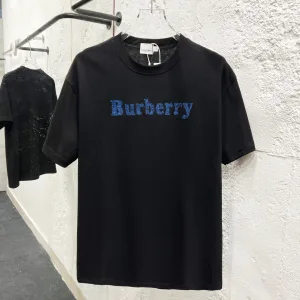 High Quality Designer Burberry Short Sleeves Red Cotton Pure