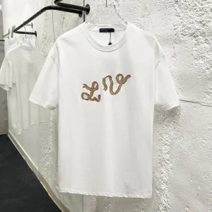 Reps Louis Vuitton Short Sleeves Red Cotton Pure