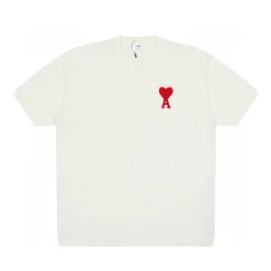 Super Clone Ami Short-Sleeved Shirt Red Cotton Pure Summer