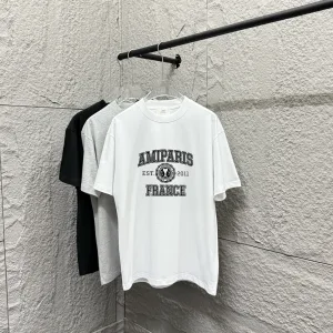 AAA Ami Short-Sleeved T-Shirt Black Cotton Spring Summer