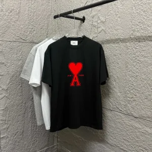 Reps Ami Short-Sleeved T-Shirt Red Cotton Spring Summer