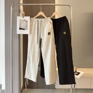 Reps Stone Island Casual Pants Black Quick-Drying Daily Commute Summer Lightweight And Breathable