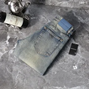 High Quality Armani Jeans Red Denim Autumn Winter Slim Fit