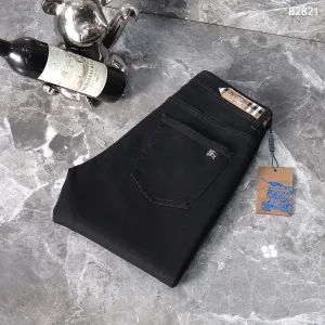 High Quality Burberry Jeans Red Denim Autumn Winter Slim Fit