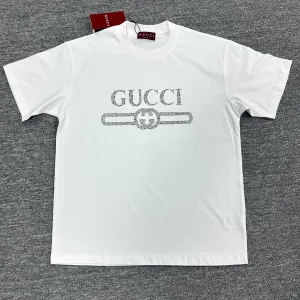 AAA Gucci Short-Sleeved T-Shirt Red Cotton Spring Summer