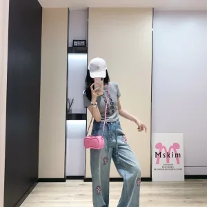Luxury 1:1 Chrome Hearts Stone Jeans