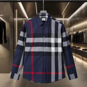 Luxury 1:1 Burberry Cotton Long-Sleeved Shirt