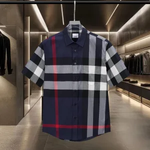 High Quality Burberry Cotton Short-Sleeved Shirt