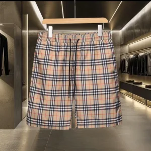 Designer Luxury Burberry Shorts Khaki Mesh Side Pockets