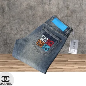 Designer High Quality Loewe Cotton Jeans For Autumn