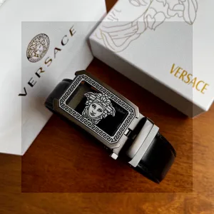 Luxury Designer Versace Belt Top-Grain Cowhide