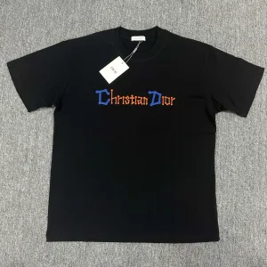Luxury Dior Short-Sleeved T-Shirt Black Cotton Simple And Elegant Spring Summer