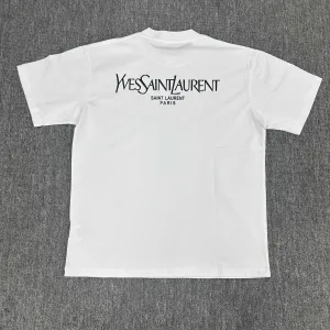 AAA Saint Laurent Short-Sleeved T-Shirt Black Cotton Spring Summer