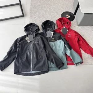 AAA Archaeopteryx Jacket Red Gore-Tex Rayon Spring Embroidery Zippered Pocket