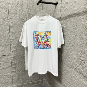 AAA Reps Hermes Short-Sleeved T-Shirt Black Cotton Spring Summer