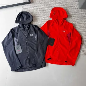 High Quality Super Clone Archaeopteryx Jacket Red Polyester Nylon Spandex Woven Fabric Urban Commuting Rock Climbing