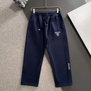 High Quality Reps Prada Pants Blue Autumn Embroidery