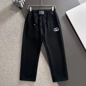 Reps High Quality Gucci Pants Black Autumn Embroidery