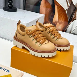 Designer Louis Vuitton Cowhide Derby Shoes For Fall