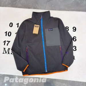 High Quality Reps Patagonia Coat Red Mesh Woven Fabric Zippered Pocket