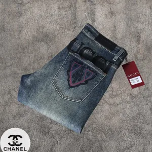 High Quality Super Clone Prada Jeans Red Cotton Denim Autumn