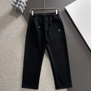 Luxury High Quality Balenciaga Pants Black Autumn Embroidery