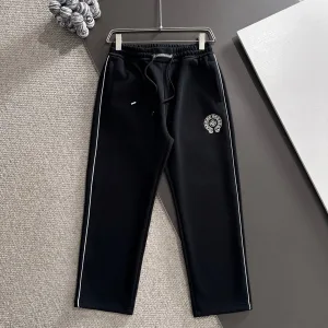 AAA Chrome Hearts Pants Black Autumn Embroidery