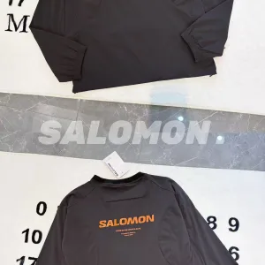 High Quality Salomon Sweatshirt Orange Gore-Tex Windstopper Woven Fabric